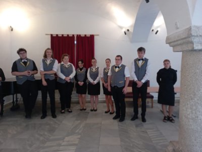Slavnostní tabule - praktická zkouška oboru Kuchař - číšník 2023